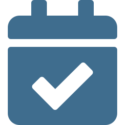Calendar with a check mark